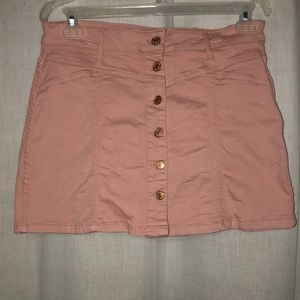 Forever 21 Light Pink Button Up Skirt